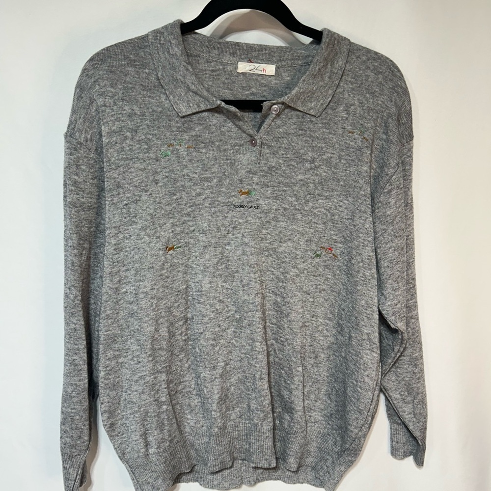 Gray Polo Sweater (vintage)